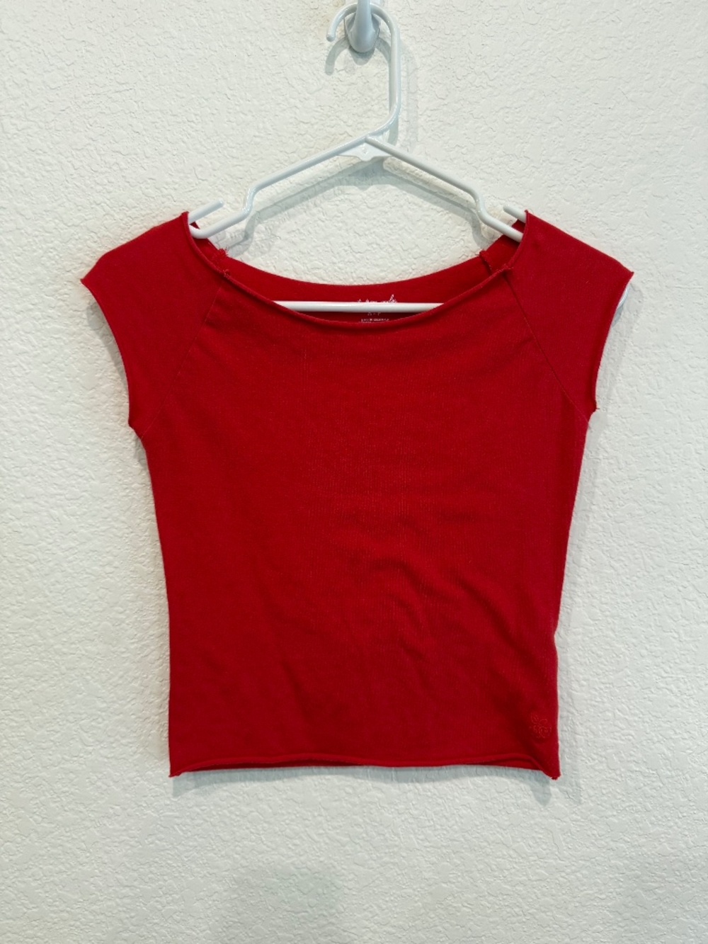 Out From Under Cotton Compression Boatneck Cropped Tee